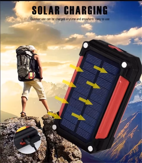 Factory Wholesale Multi-Use COB Work Lamp USB Rechargeable Solar Work Light