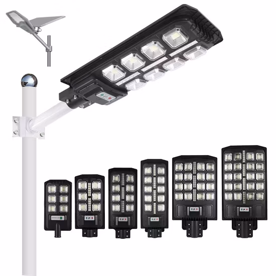 Fabricante de energía solar Distribuidor de fábrica LED IP65 Street Outdoor All in One Camera COB SMD Wall Flood Garden Road Light 2000/1500/1000/800/600/500/400/300/200/50W
