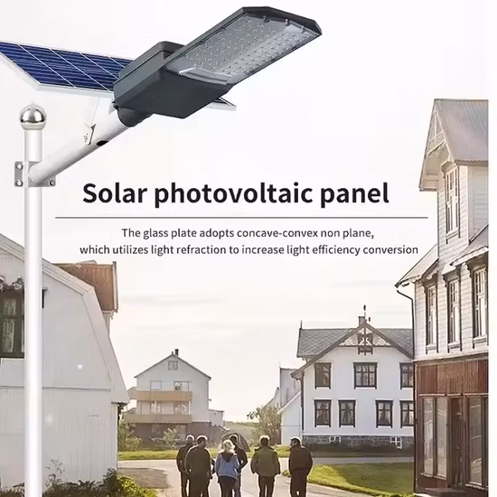 Luz de proyector Bspro Farola solar 100W 200W Impermeable IP65 Todo en uno Farola solar LED